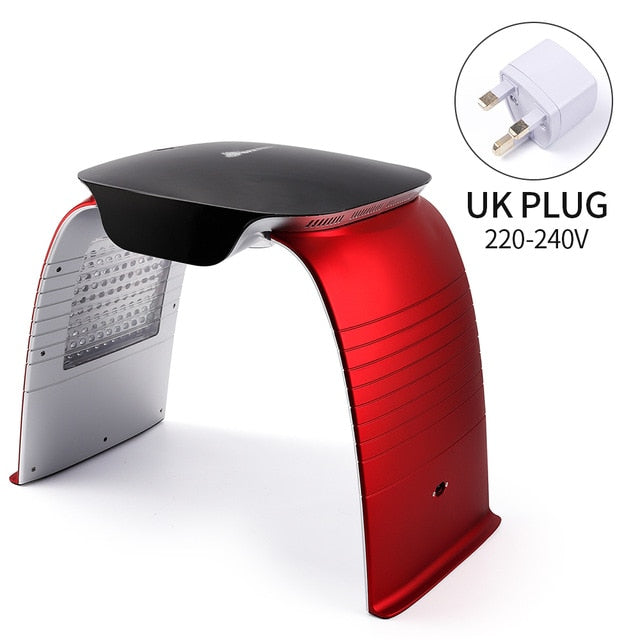 4-IN-1 LED Photon Machine Salon 8 LED Colors Mask Cold Nano Spray Moisturizing Hot Compress UV Light Absorb Ca+ Skin Whitening and Rejuvenation Naturalistics
