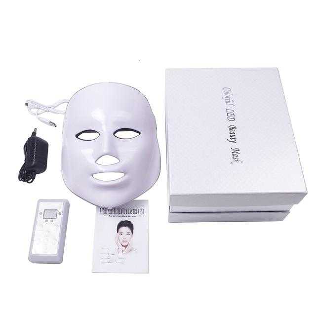 7 Colors LED Facial Mask Skin Photon Therapy Skin Rejuvenation , Anti Acne, Anti-Aging, Tighten Pores, Whitening, Collagen Production Naturalistics