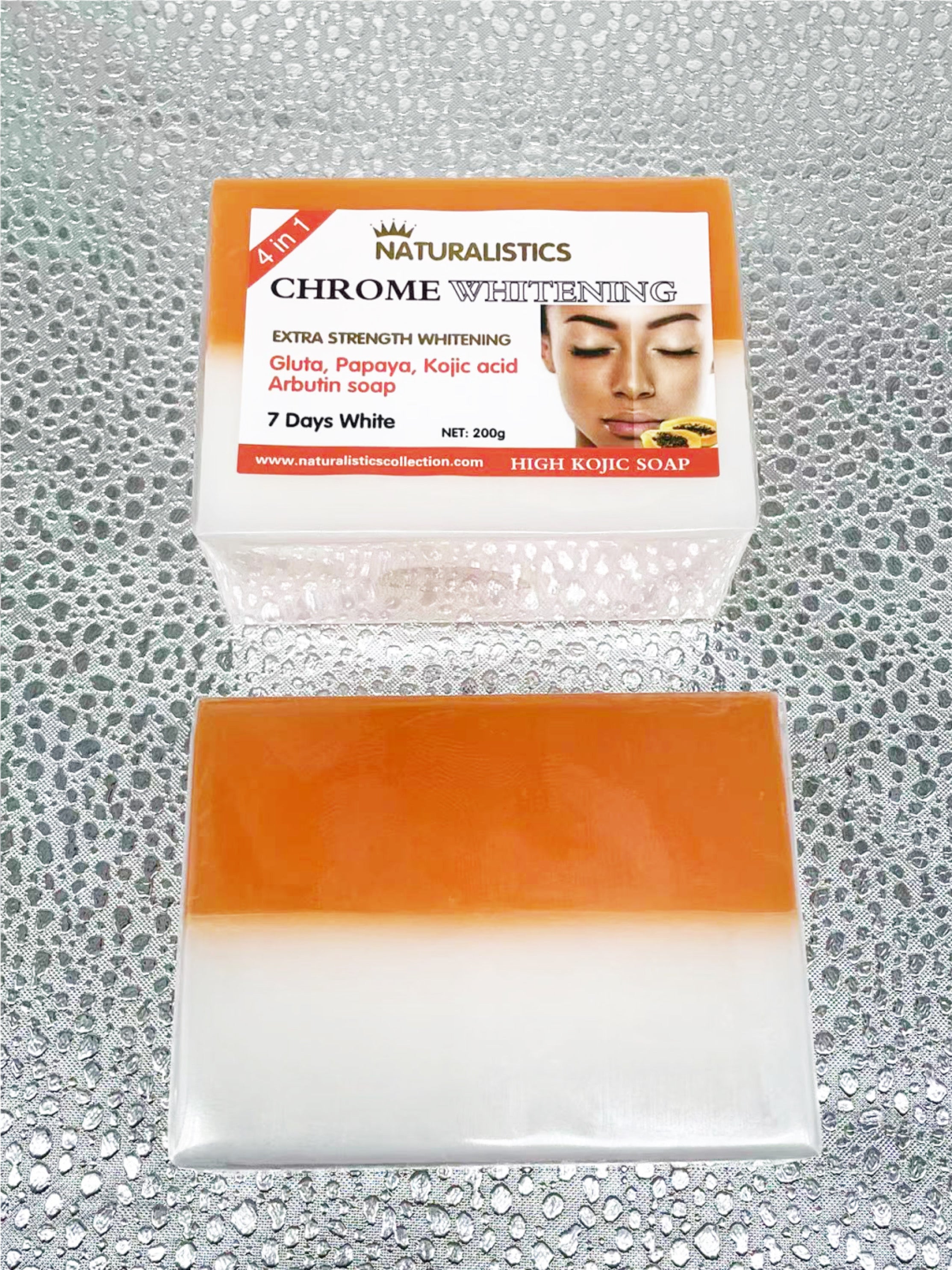 7 Day Action Naturalistics Bombshell Collection Extra Strength Whitening Kojic Acid, Glutathione, Arbutin,Kojic Acid Soap 7oz