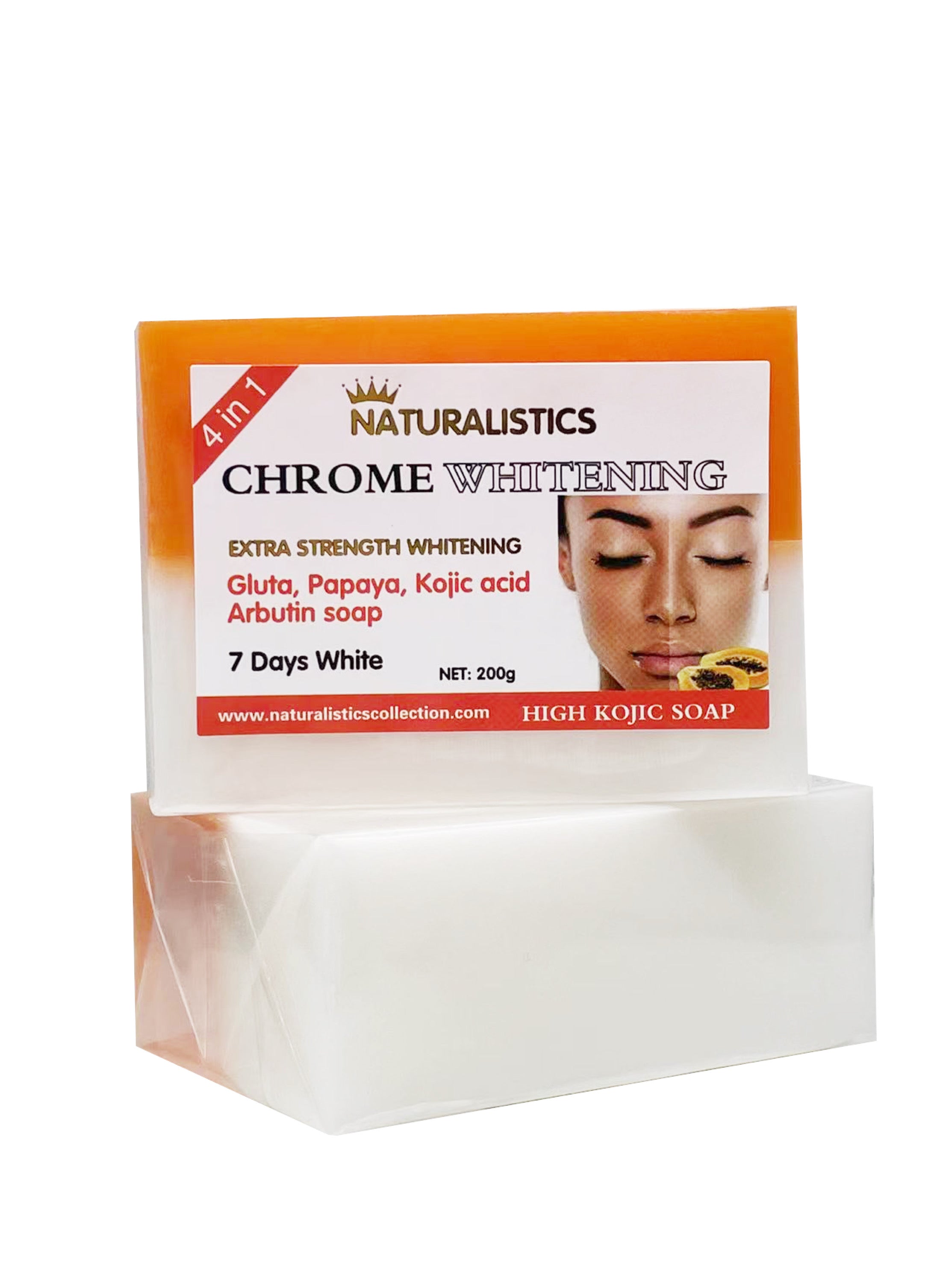 7 Day Action Naturalistics Bombshell Collection Extra Strength Whitening Kojic Acid, Glutathione, Arbutin,Kojic Acid Soap 7oz