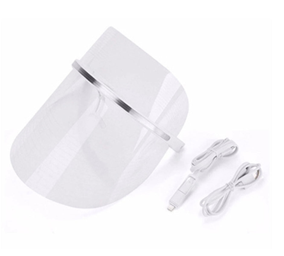 NEW DESIGN now use w/ Android or IPhone LED Facial Mask Therapy 3 colors Light Skin Care Rejuvenation, Whitening, Wrinkle, Acne Removal Naturalistics