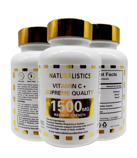 Naturalistic Supreme Quality Liposomal Vitamin C 1500mg in each Pill Naturalistics