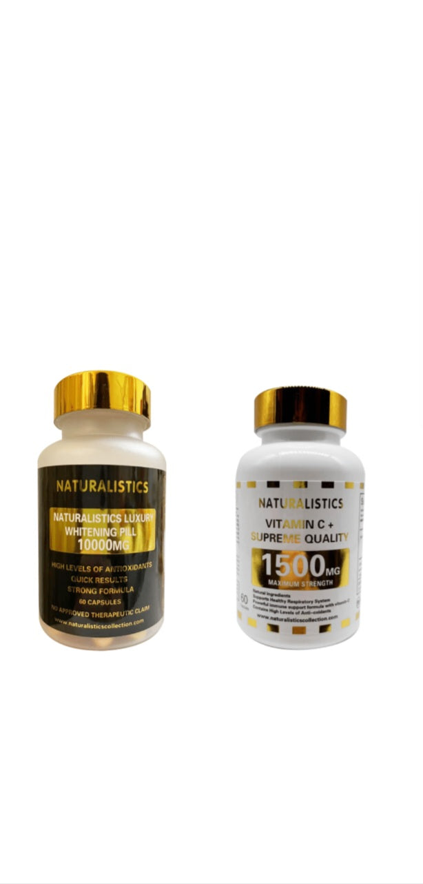 Naturalistics Luxury Whitening Pill 10,000mg w/Liposomal Glutathione 7,000mg 1 pill a day Strong Whitening/Anti-Aging Naturalistics