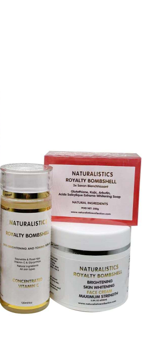 Royalty Bombshell Luxury Whitening Facial Kit: Ultimate Bombshell Whitening Kit Naturalistics